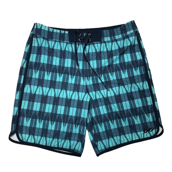 Nike Other - Nike 6.0 Men’s Board Shorts Swim Trunks, Size 36, Aqua Blue Geometric Pattern
